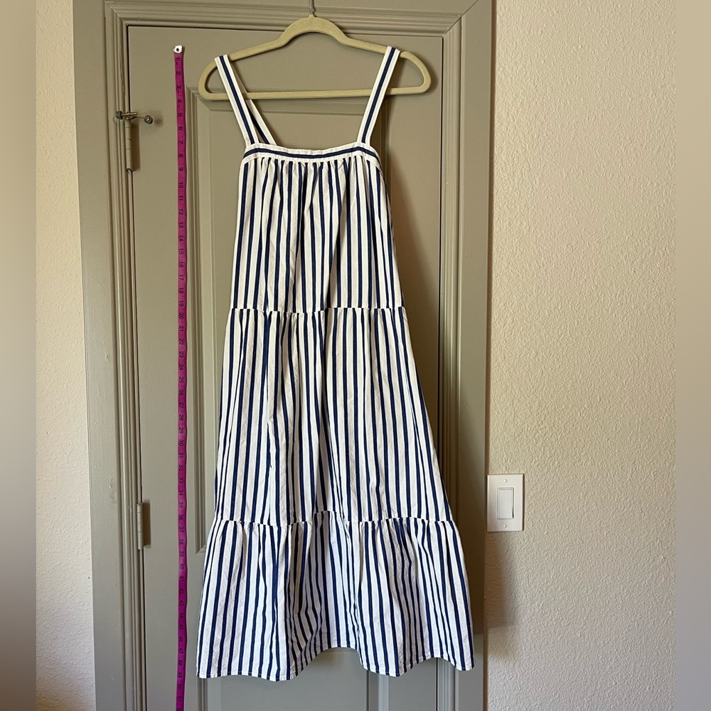 Universal Thread Striped Midi Dress Blue & White size XL